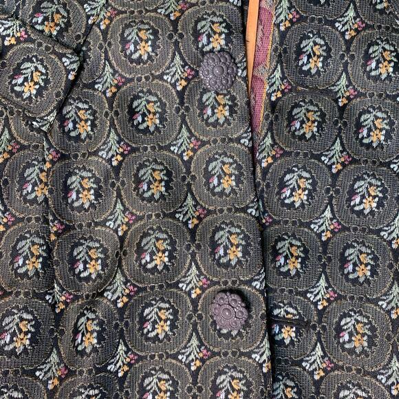 Sag Harbor Women's Blazer Jacket BROWN GOLD ORANGE Size 12 VINTAGE - Picture 4 of 4